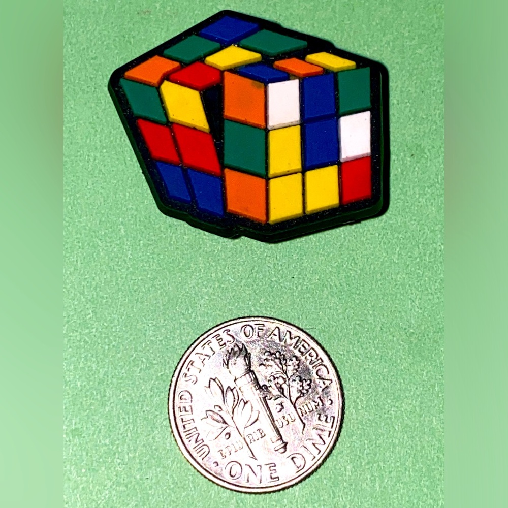 (10 for $15) Unsolved Rubik Rubix Cube Game Crocs Shoe Charms